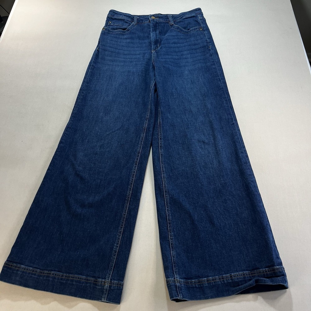 Anthropologie Colette Blue Flare & Wide Leg Jeans